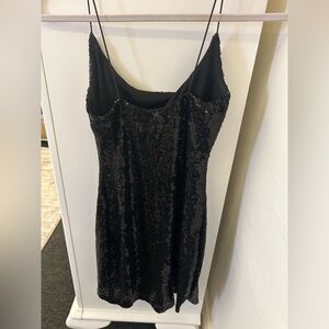 Black Sequin B Darlin Mini Dress